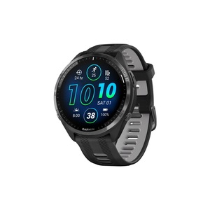 Garmin Forerunner 965 Smart Sports Watch - Carbon Grey DLC Titanium with Black/Powder Grey Band, 47mm