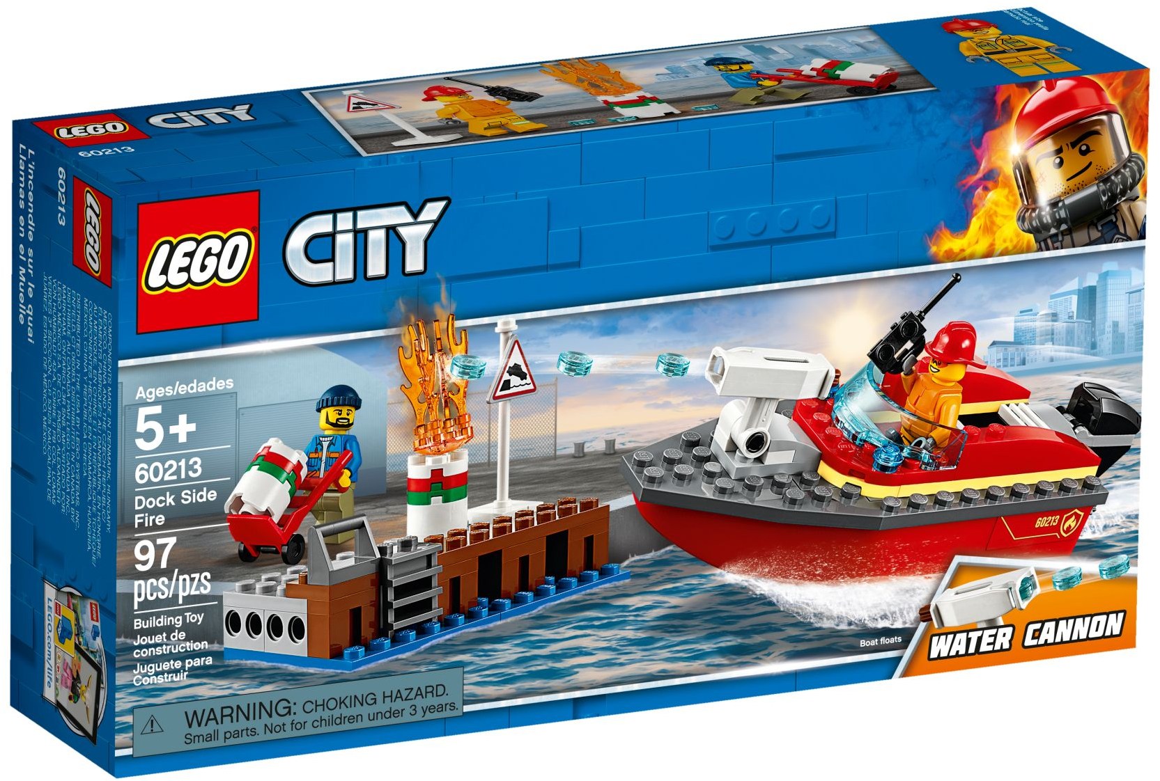 Buy LEGO 60213 Dock Side Fire Rescue Boat Set - MyDeal Australia