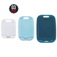 Sabatier Poly Cutting Board 3 Piece Set Blue