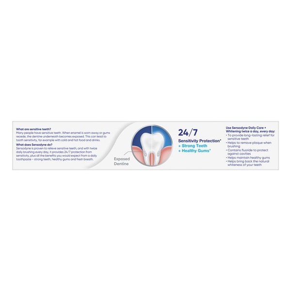 Buy Sensodyne Daily Care + Whitening Toothpaste 160g - Sensitive Teeth ...