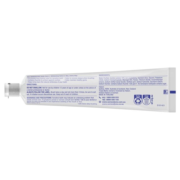 Buy Sensodyne Daily Care + Whitening Toothpaste 160g - Sensitive Teeth ...