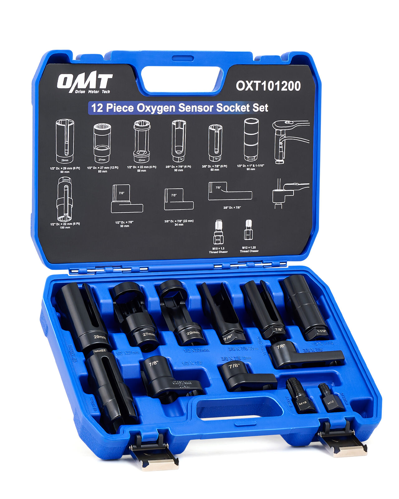 Buy 12pc Oxygen Sensor Socket Set for Oil Pressure Sending Units ...