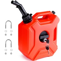 Portable Fuel Gas Tank 5L with Lock for Motorcycle, ATV, SUV, UTV
