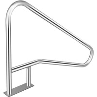 Stainless Steel Pool Handrail with Detachable Nylon Grip Cover, Easy Install