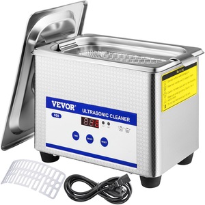 0.8L Professional Ultrasonic Cleaner 304 Stainless Steel Digital Lab Ultrasonic Cleaner with Timer for Jewelry Watch Glasses Circuit Board Dentures Small Parts Dental Instrument