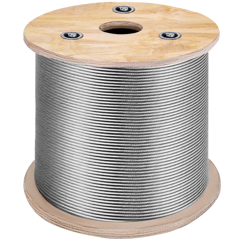 BLIKA 500FT 1/8" T316 Stainless Steel Cable Rope + Cutter, 7x7 Strand, 1850lb Strength For Deck Railing