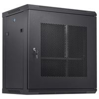 12U Wall Mount Network Server Cabinet, 15.5'' Deep, Server Rack Cabinet Enclosure, 200 lbs Max. Ground-mounted Load Capacity, with Locking Door Side Panels, for IT Equipment, A/V