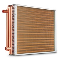 18"x 20" Heat Exchanger Water to Air 3-Row 3/8" Copper Ports 242 Fins