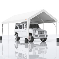 Carport Car Canopy Garage Shelter Tent 10x20ft with 8 Poles for Auto Boats