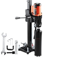Diamond Core Drilling Machine, 8in Wet&Dry Concrete Core Drill Rig with Stand, 750RPM Speed & 1-1/4" 5/8" Thread & Lifting Handle, 8in Drilling Diameter for Concrete Brick Block Stone,