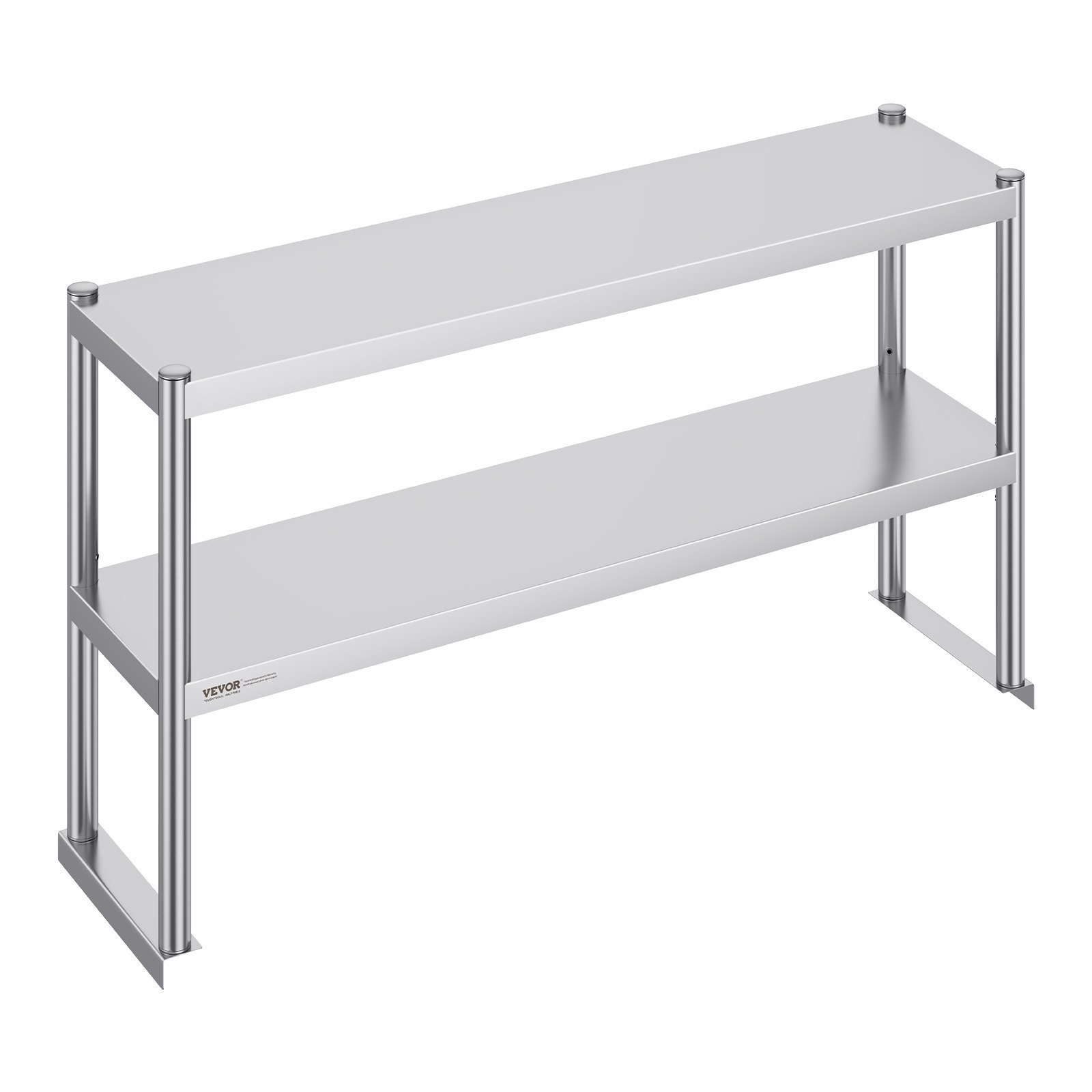 Giantex 48" Stainless Steel Overshelf - 2-Tier Adjustable Storage For Kitchen