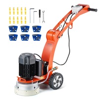 Electric Concrete Floor Grinder 10" Walk-Behind Grinder 3.0HP Concrete Floor Polisher, 2200W Grinding Machine, 1430RPM Upgrade Brushless Motor Surfacing Grinder for
