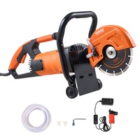 Electric Concrete Saw, 7 in Circular Saw Cutter, 2000 W High Power with Max. 2.5 in Cutting Depth, Wet/Dry Disk Saw Cutter Includes Water Line, Pump and Blade, for Stone,