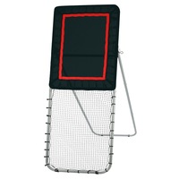 Folding Lacrosse Rebounder for Backyard, 3x8 Ft Volleyball Bounce Back Net, Pitchback Throwback Baseball Softball Return Training Screen, Adjustable Angle Shooting Practice Training Wall,