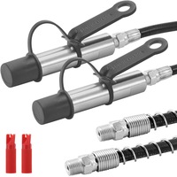 Grease Gun Coupler 2 Pack High Pressure Quick Release Oil Nozzle 10000 PSI