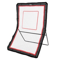 Lacrosse Rebounder for Backyard, 5x7 Ft Volleyball Bounce Back Net, Pitchback Throwback Baseball Softball Return Training Screen, Adjustable Angle Shooting Practice Training Wall with