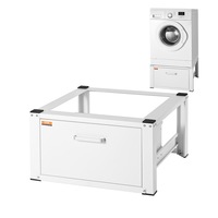 Laundry Pedestal 686mmmW x 366mmH, Washer And Dryer Base Stand Platform Universal Fit 299kg Capacity, Heavy Duty Multi-Functional Base for Washing Machine with Drawer & Rich