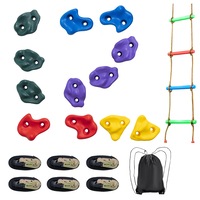 Ninja Tree Climbing Kit 12 Climbing Holds 6 Ratchet Straps Climbing Ladder