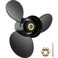 Outboard Propeller, Replace for OEM 3817469, 3-Blade 14 1/4 x 21 Pitch Aluminium Boat Propeller, Compatible with Volvo Penta SX Drive All Models, with 19 Tooth Splines,