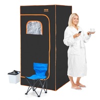 Portable Steam Sauna Tent Full Size 2000W Personal Sauna Blanket W/ Chair,880 x 880 x 1780 mm