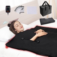 Sauna Blanket for Detoxification, Portable Far Infrared Sauna for Home with Arm Holes for Comfort, 1-6 Level Adjustable Temprature Rannge 35-85°C, 1-60 Minutes Timer,1800 x 800