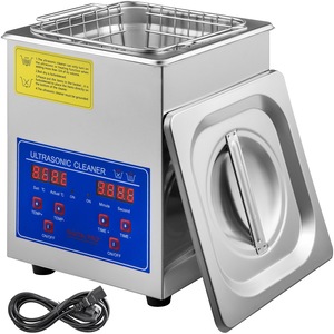 Ultrasonic Cleaner 2L Jewelry Cleaning with Digital Timer Ultrasonic Cleaning Machine for Jewellery Rings Watches Eyeglasses Dentures Coins Metal Parts Commercial and Home