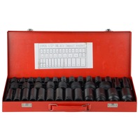 8-32MM Metric 1/2" 35pcs Drive Deep Impact Sockets 8-32MM Garage Tool Kit
