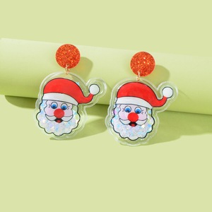 Lovely Acrylic Earrings Dangle Drop Stud Christmas Gift Series Jewelry