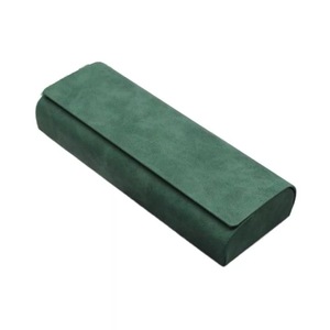 Portable Eyewear Bag PU Leather Glasses Box Waterproof Sunglasses Green