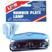Lion Chrome Plated Number Plate Light Car Truck Trailer