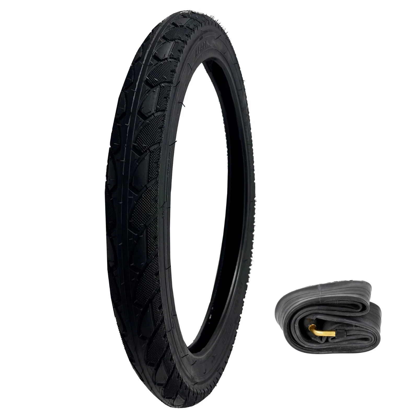 Baldy's 20 X 2.10 Tan Wall Kids Mountain/BMX Bike Tires & Inner Tubes Pair - Off-Road Knobby Tread, Presta Valve