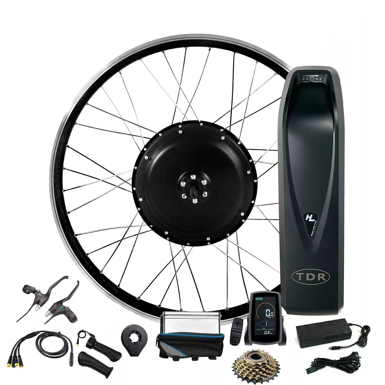 Buy TDR 2000W Rear Electric Bike Kit 52V 15AH Downtube Battery Samsung ...