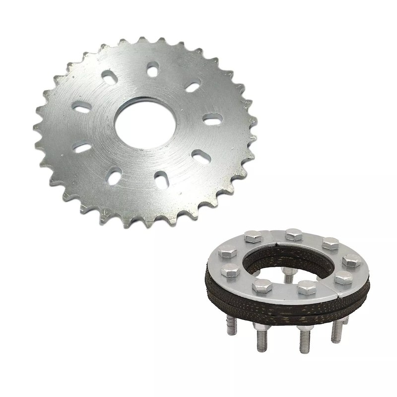 9 Hole 44T Teeth Sprocket W/ Mount Dished 100cc 80cc Motorized GAS ENGINE Bike E - Foto 6