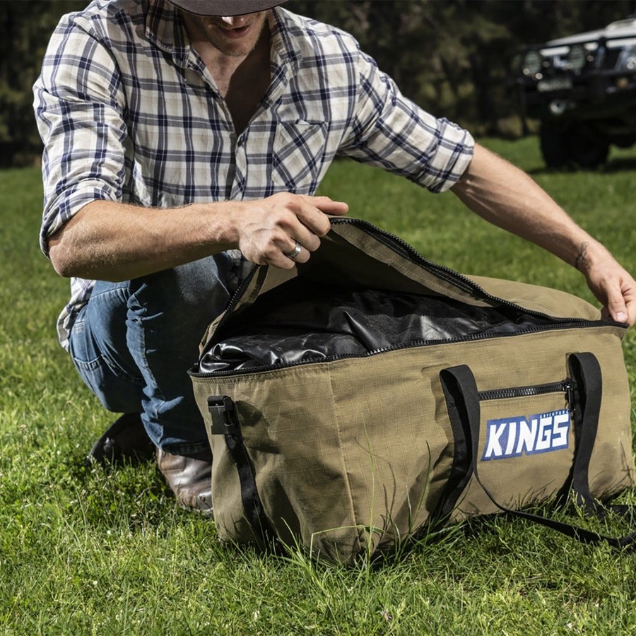 Kings 2x Travel Canvas Bag + 2x Kings Doona/Pillow Canvas Bag