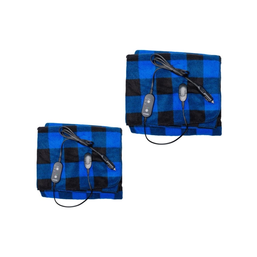 Kings 12V Heated Blanket Pair-140cm x 100cm Washable- Adjustable Power & Timer