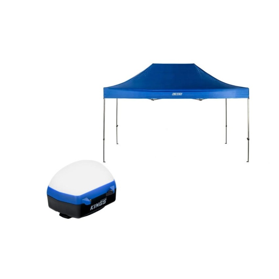 Kings 4.5m x 3m Portable Gazebo + Rechargeable LED Lantern