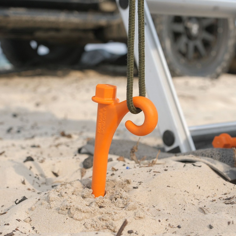 4x Ground Grabba Lite Sand Pegs for Camping awning, swag, tent, tarp or gazebo