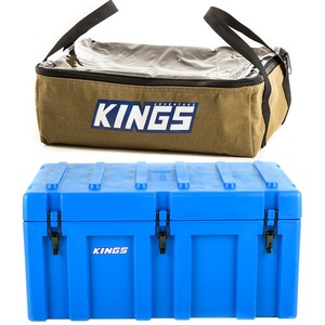 Adventure Kings 156L Tough Storage Box + Clear Top Canvas Bag Storage 4WD SUV