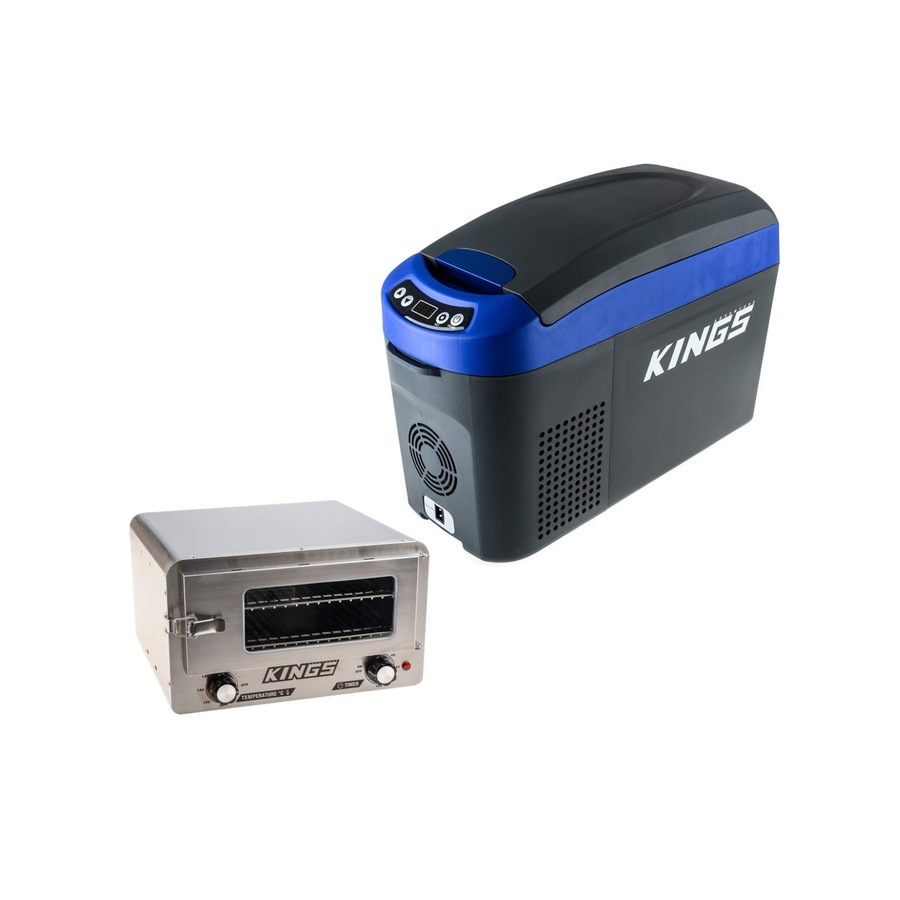 Adventure Kings 15L Centre Console Fridge + 12v Travel Oven Portable Camping 4WD