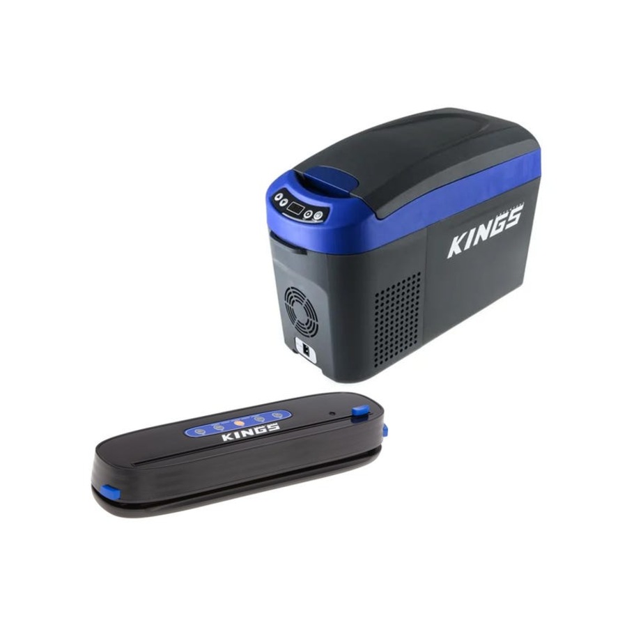 Adventure Kings 15L Centre Console Fridge Freezer + Vacuum Sealer 240v Camping