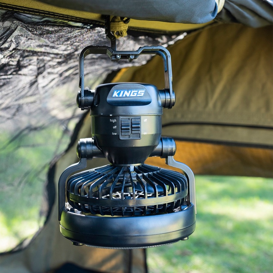 KINGS 2in1 LED Light & Fan + LED Head Torch 70m range