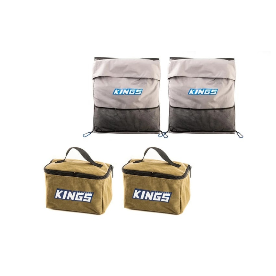 Adventure Kings 2x Universal Storage Bag + 2x Toiletry Canvas Bag 3.3L