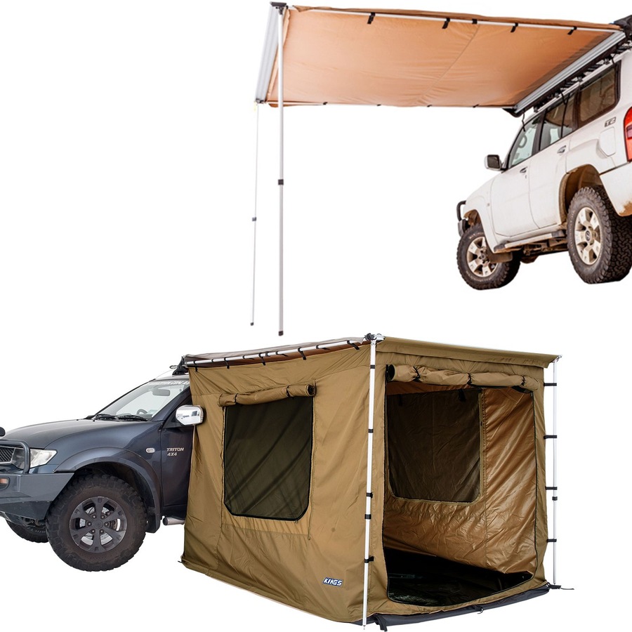 Adventure Kings 2x2.5m Car Side Awning + Awning Tent Waterproof Outdoor Camping