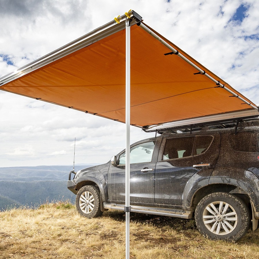Adventure Kings 2x2.5m Car Side Awning Waterproof + Awning Mounting Brackets