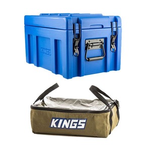 Adventure Kings 45L Tough Front Opening Storage Box+Clear Top Canvas Storage Bag