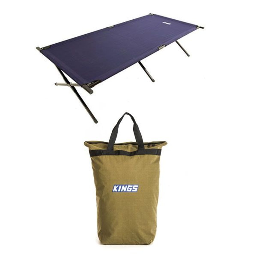 Adventure Kings Camping Stretcher Bed 1m Wide + Doona/Pillow 400GSM Canvas Bag