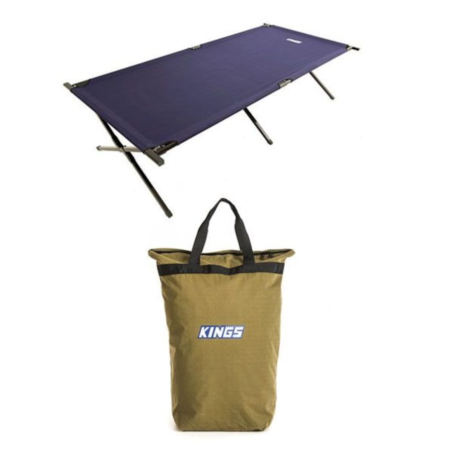 Adventure Kings Camping Stretcher Bed 1m Wide + Doona/Pillow 400GSM Canvas Bag