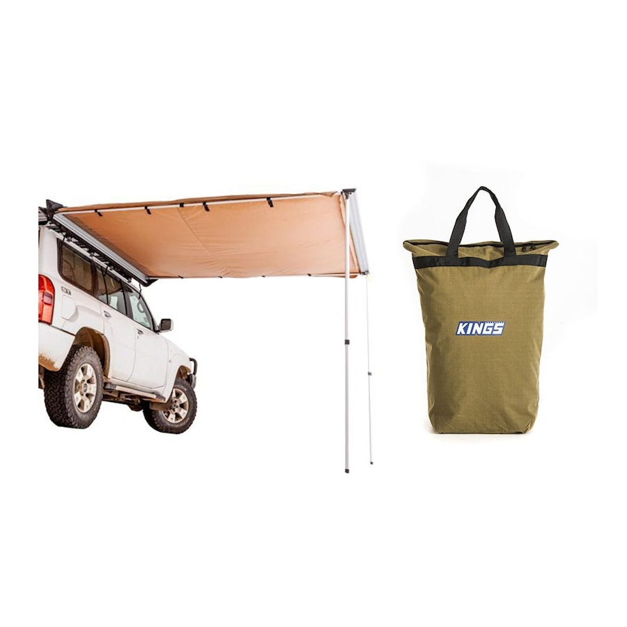 Adventure Kings Car Awning 2x3m Camping 4WD bundle with Doona Pillow Canvas Bag