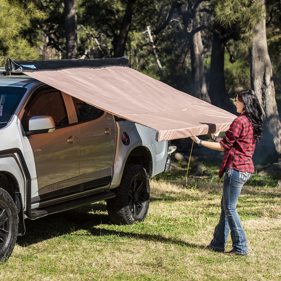 Adventure Kings Car Awning 2x3m Camping 4WD bundle with Doona Pillow Canvas Bag