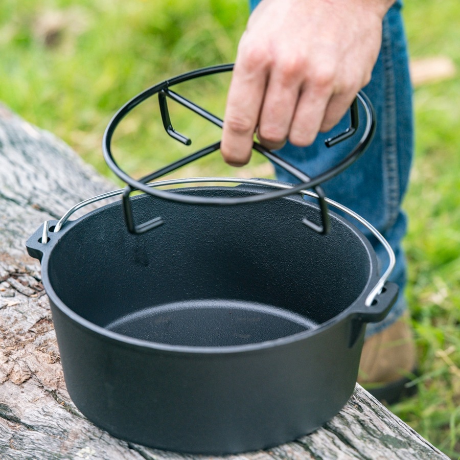 Adventure Kings Cast Iron Cooking Set + 37 Piece Six-Person Camping Picnic Set